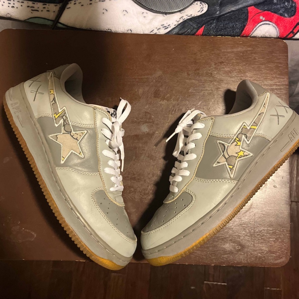 Bape X Kaws Yellow Grey